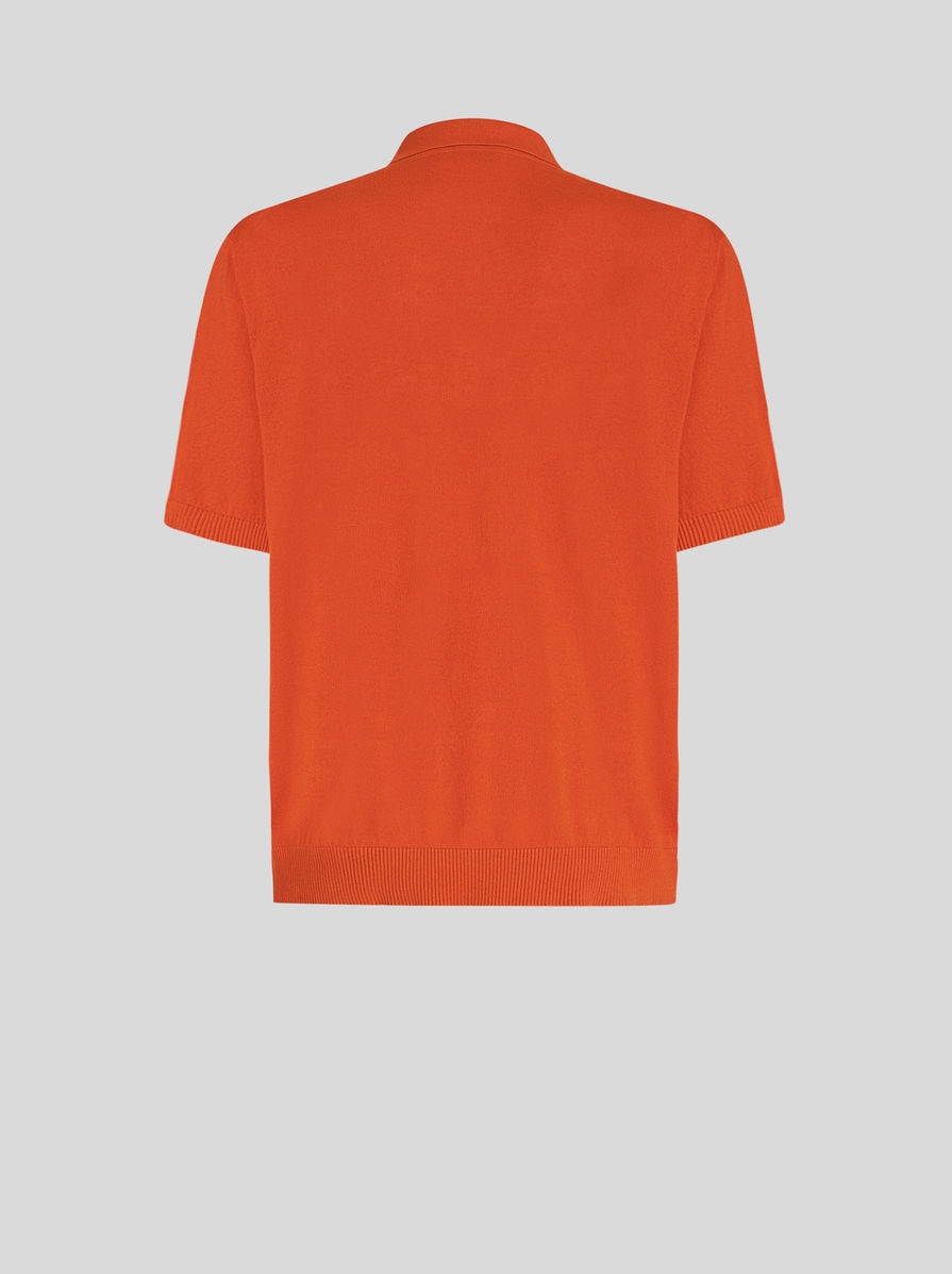 CASHMERE AND COTTON POLO SHIRT WITH LOGO - 5