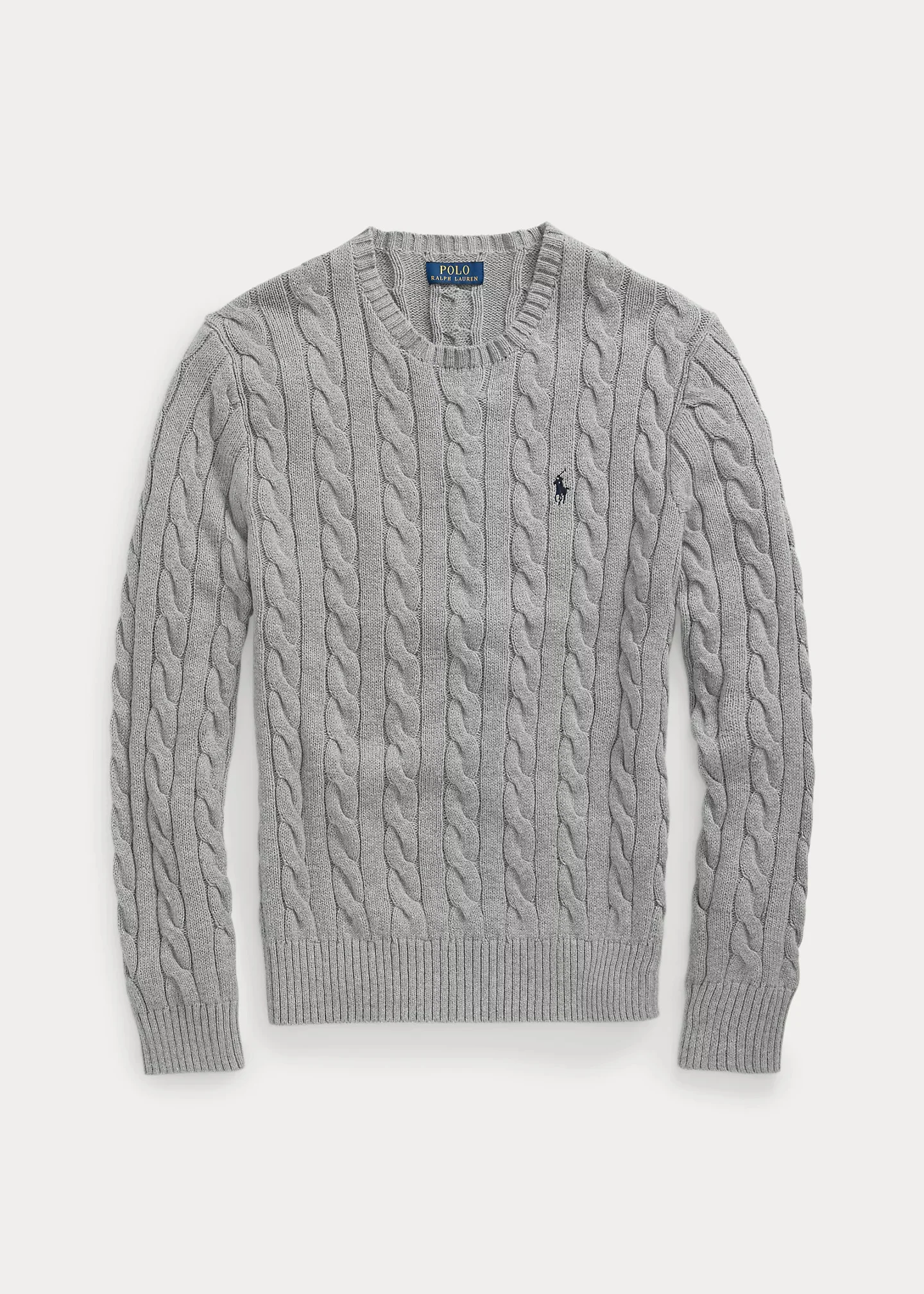Cable-Knit Cotton Sweater - 1