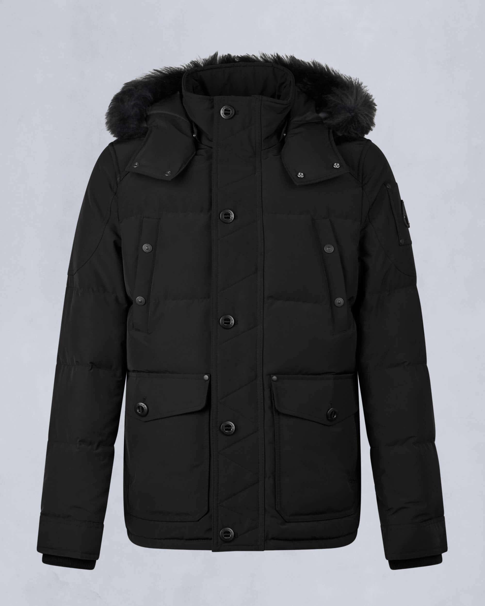 ONYX ROUND ISLAND SHEARLING DOWN JACKET - 1