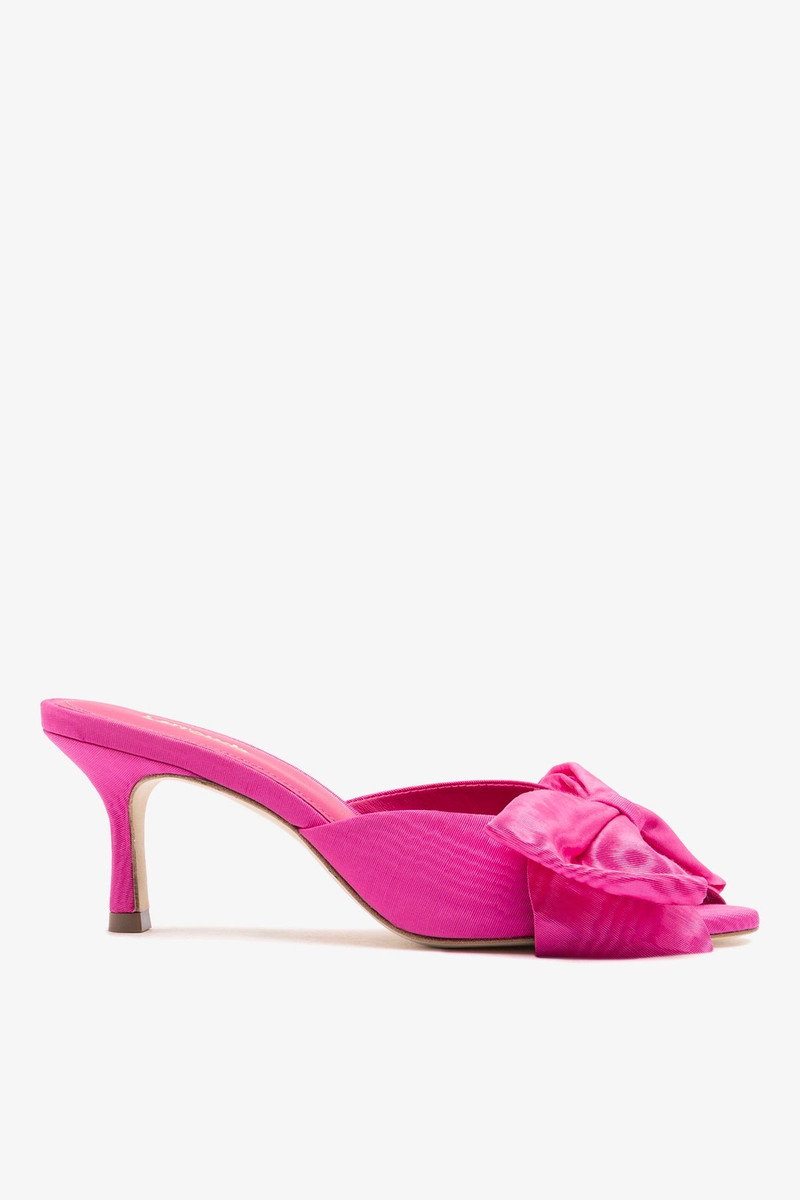 Elle Peep Toe Mule Magenta Silk 1
