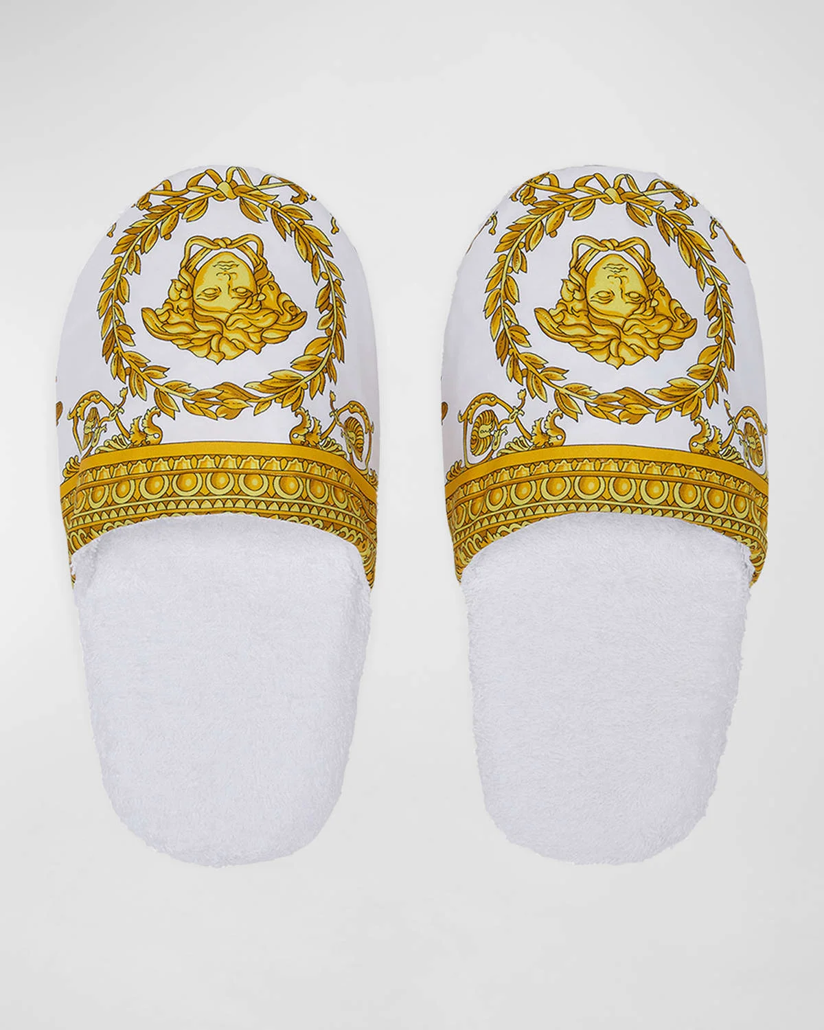 Men's Barocco-Print Mule Slippers - 1