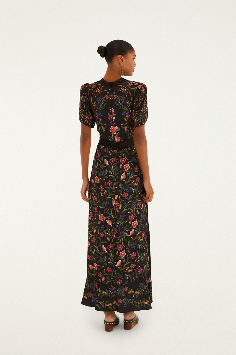 Black Belle Garden Lenzing™ Ecovero™ Viscose Maxi Dress 4