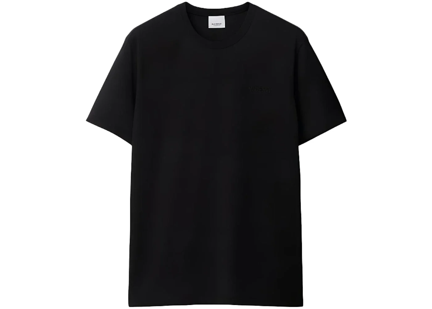 Burberry Jensen Embroidery Logo Cotton T-shirt Black - 1