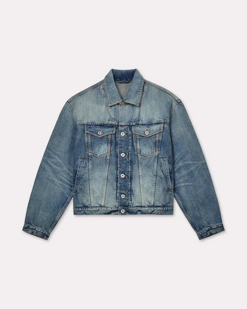 'KENZO Pop' embroidered trucker jacket in japanese denim - 1