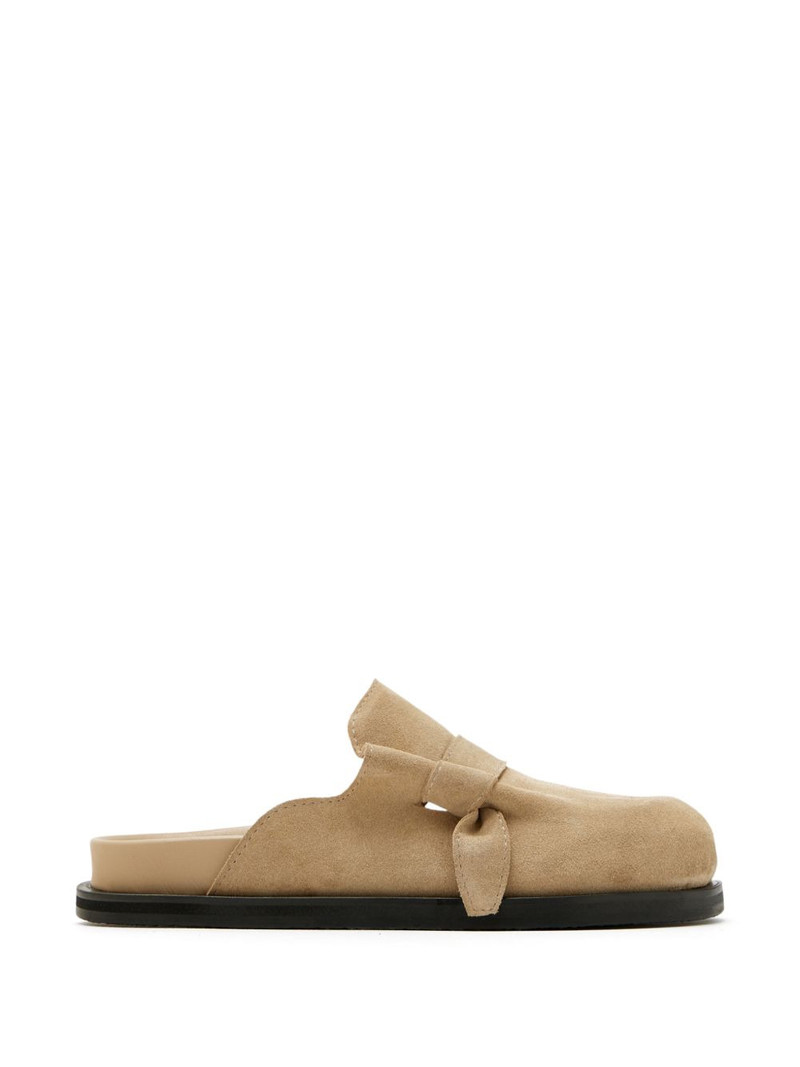 knotted suede mules 1