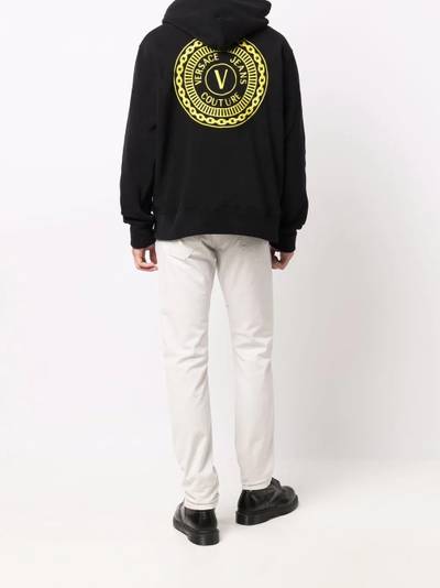 VERSACE JEANS COUTURE logo print hoodie outlook