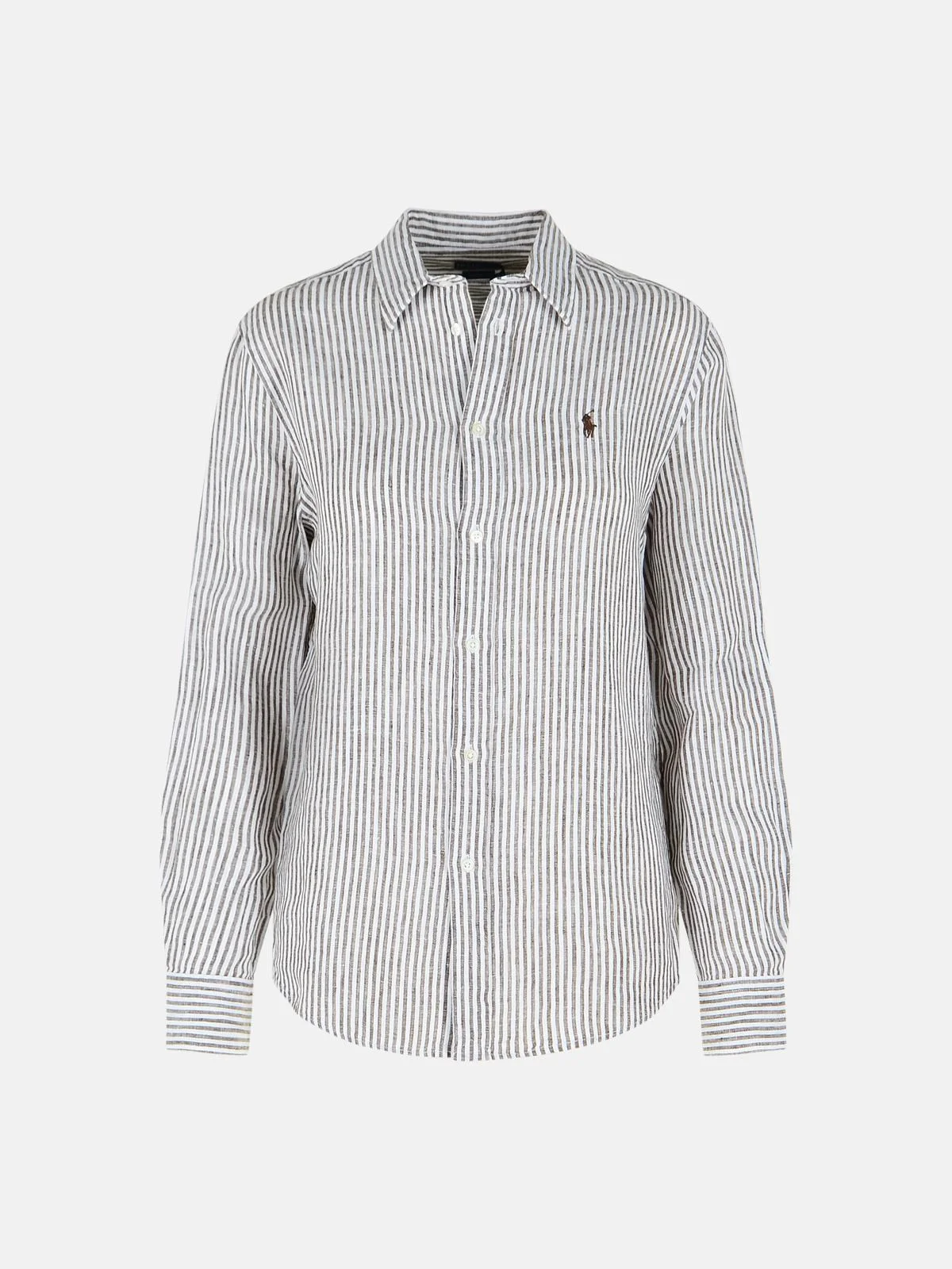 BROWN LINEN SHIRT - 1