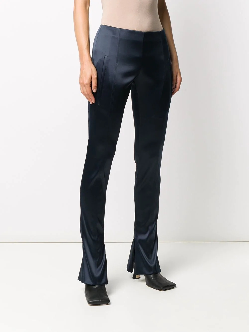 kick-flare slim-leg trousers - 3