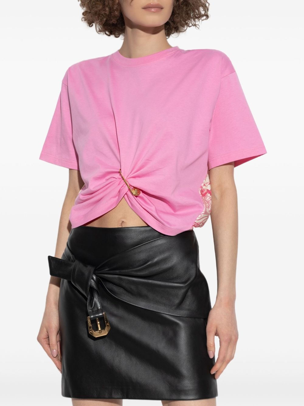 cotton gathered T-shirt - 3