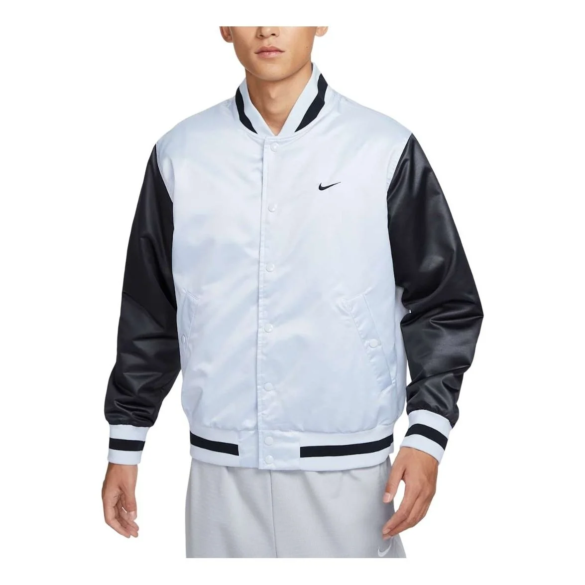 Nike DNA Therma-FIT Water-Repellent Basketball Jacket Asia Sizing 'Pure Platinum Black' FZ0663-043 - 1