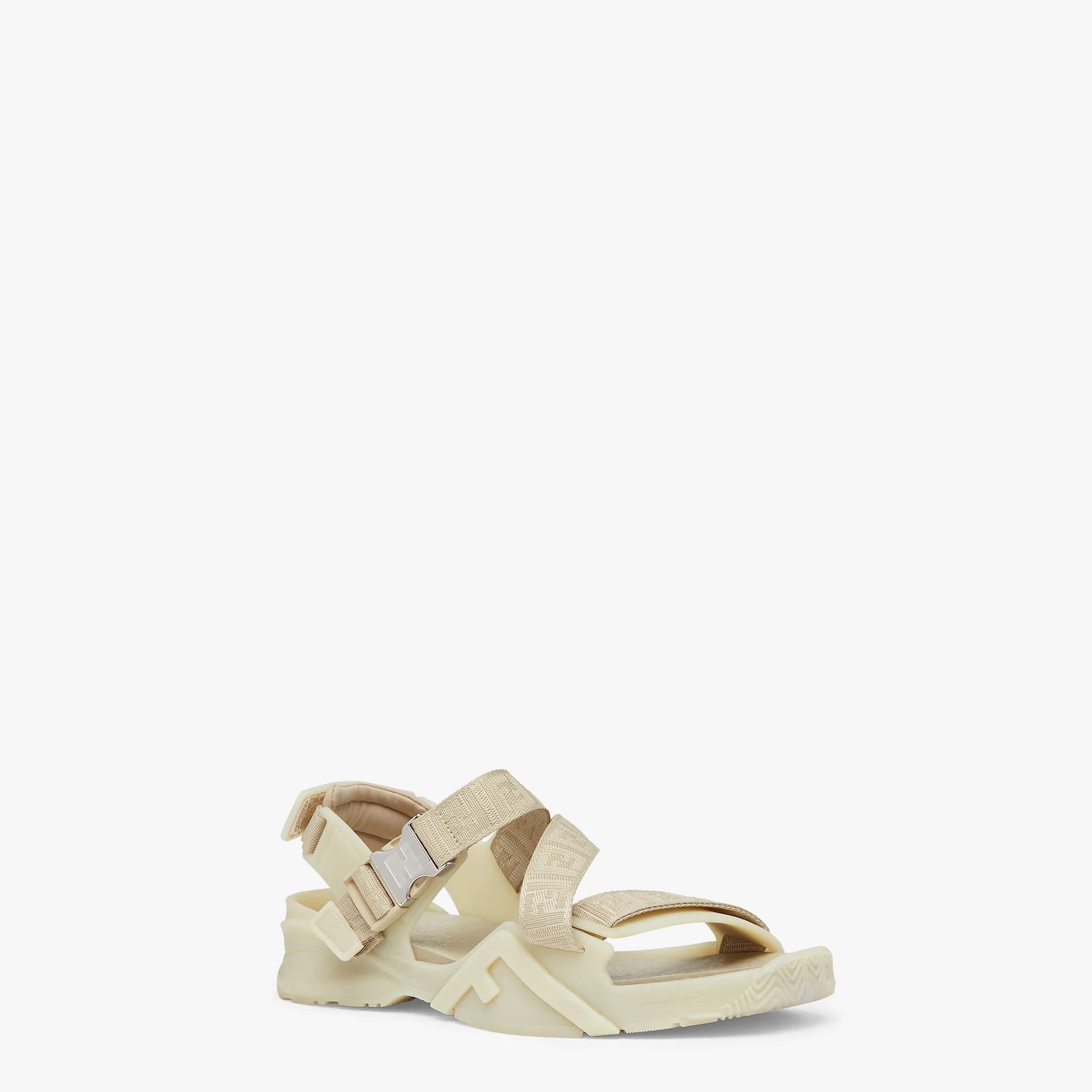 Beige fabric sandals - 2
