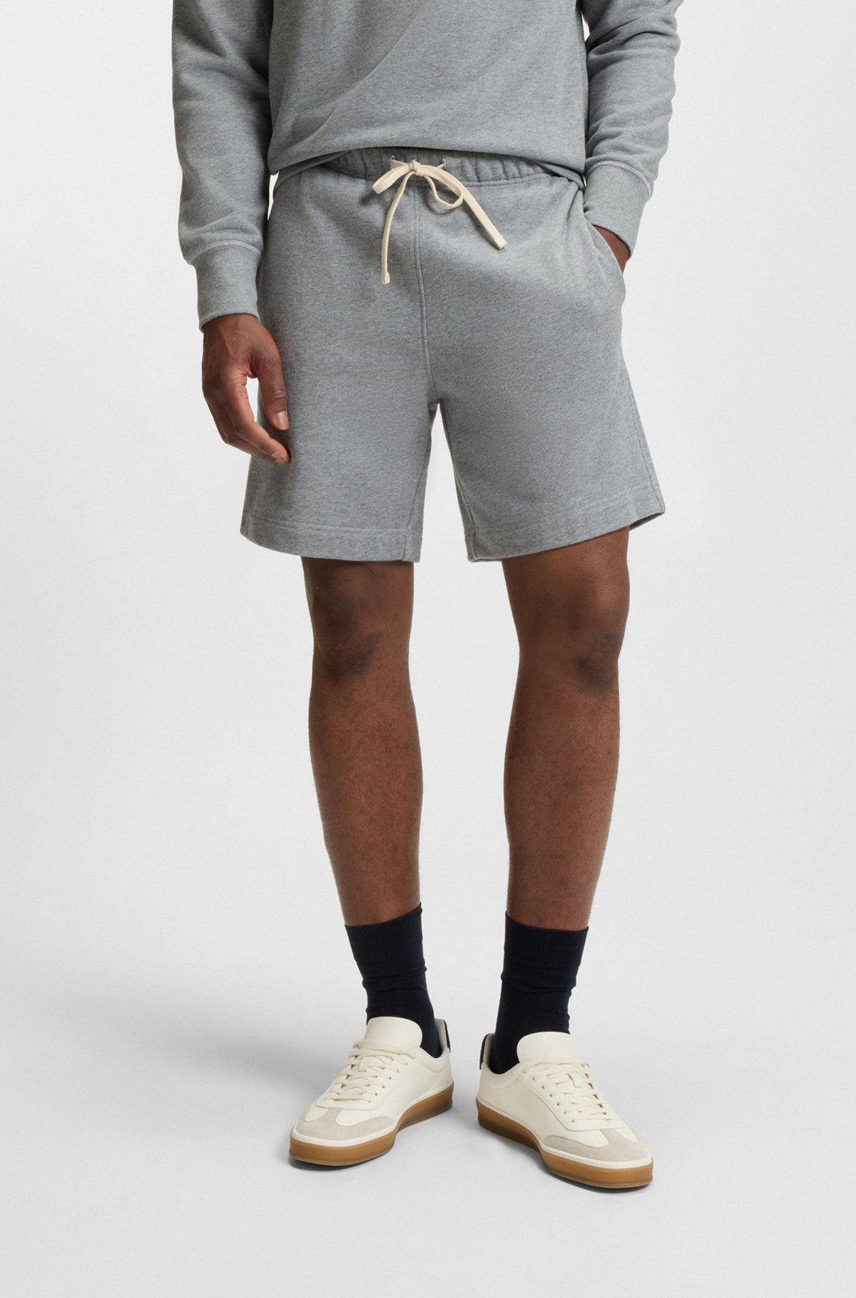BECKHAM X BOSS OVERSIZED-FIT SHORTS IN COTTON TERRY - 2