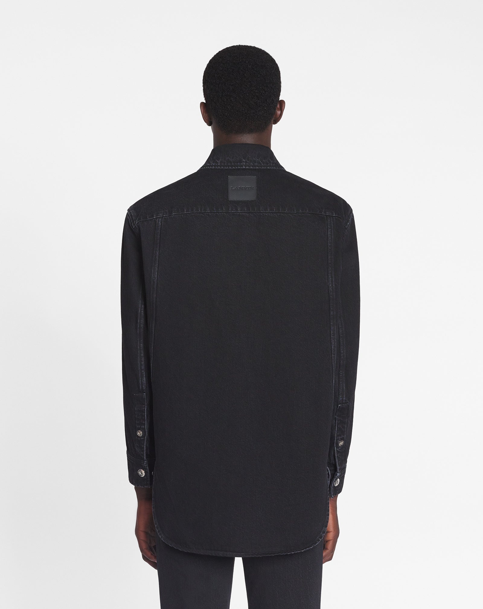 COCOON DENIM OVERSHIRT - 4