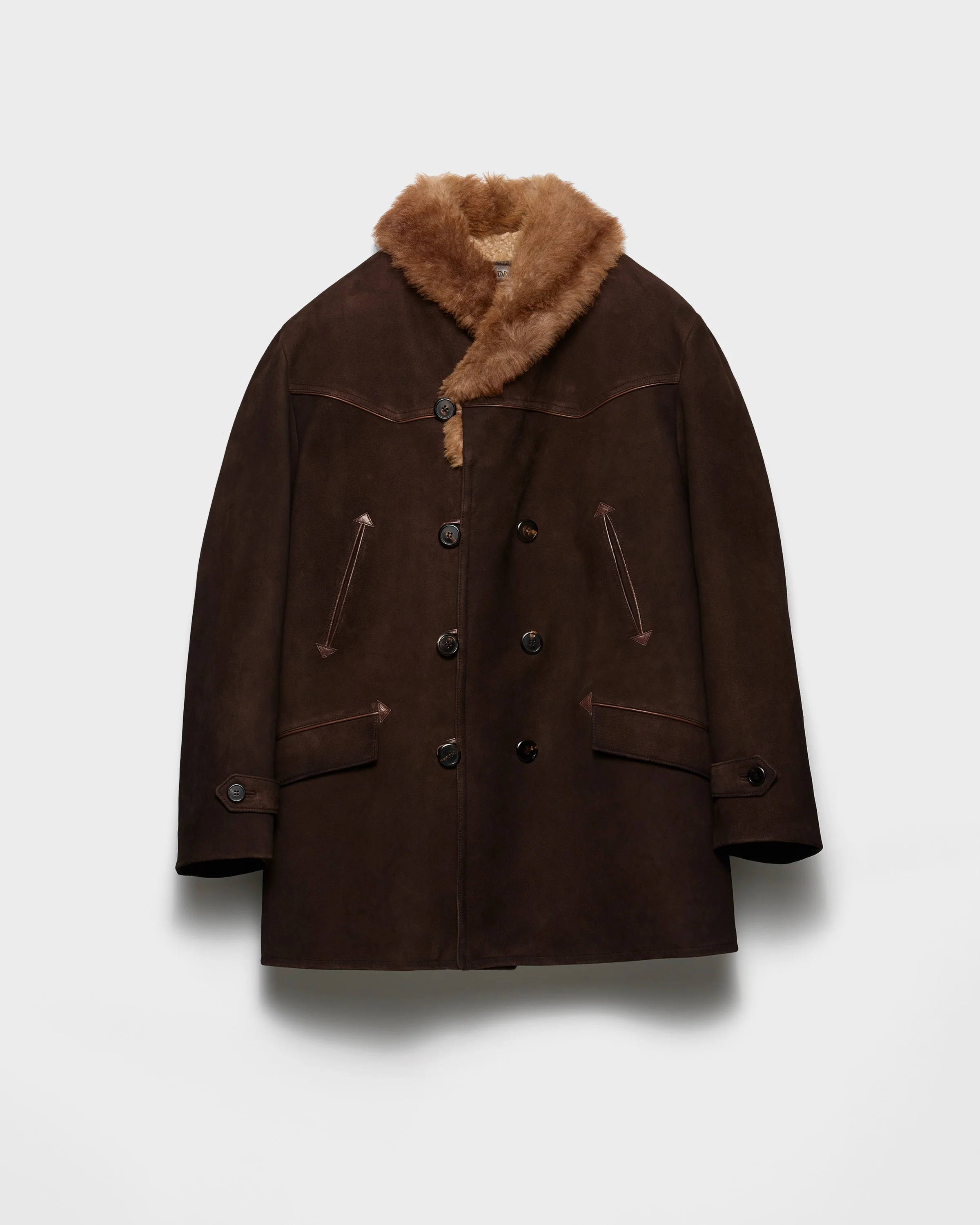 Suede and shearling jacket - 1