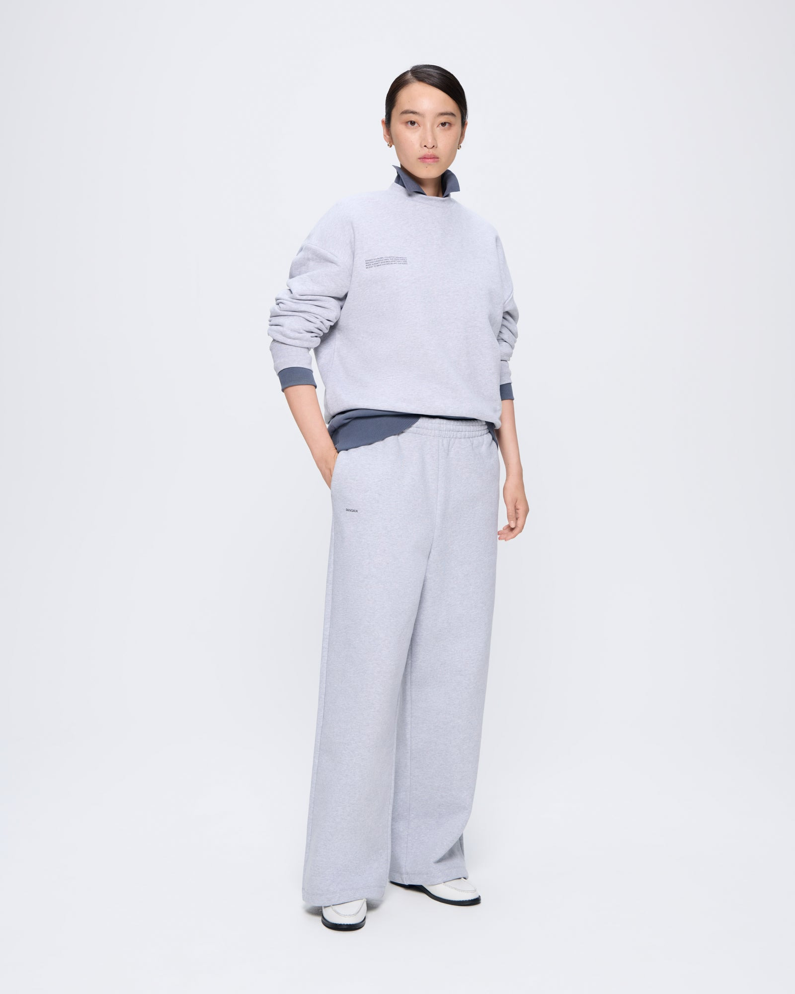 Womens 365 Midweight Straight Leg Track Pants - Grey Marl - 2