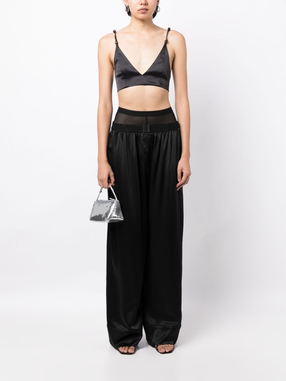 layered mesh boxer trousers - 2