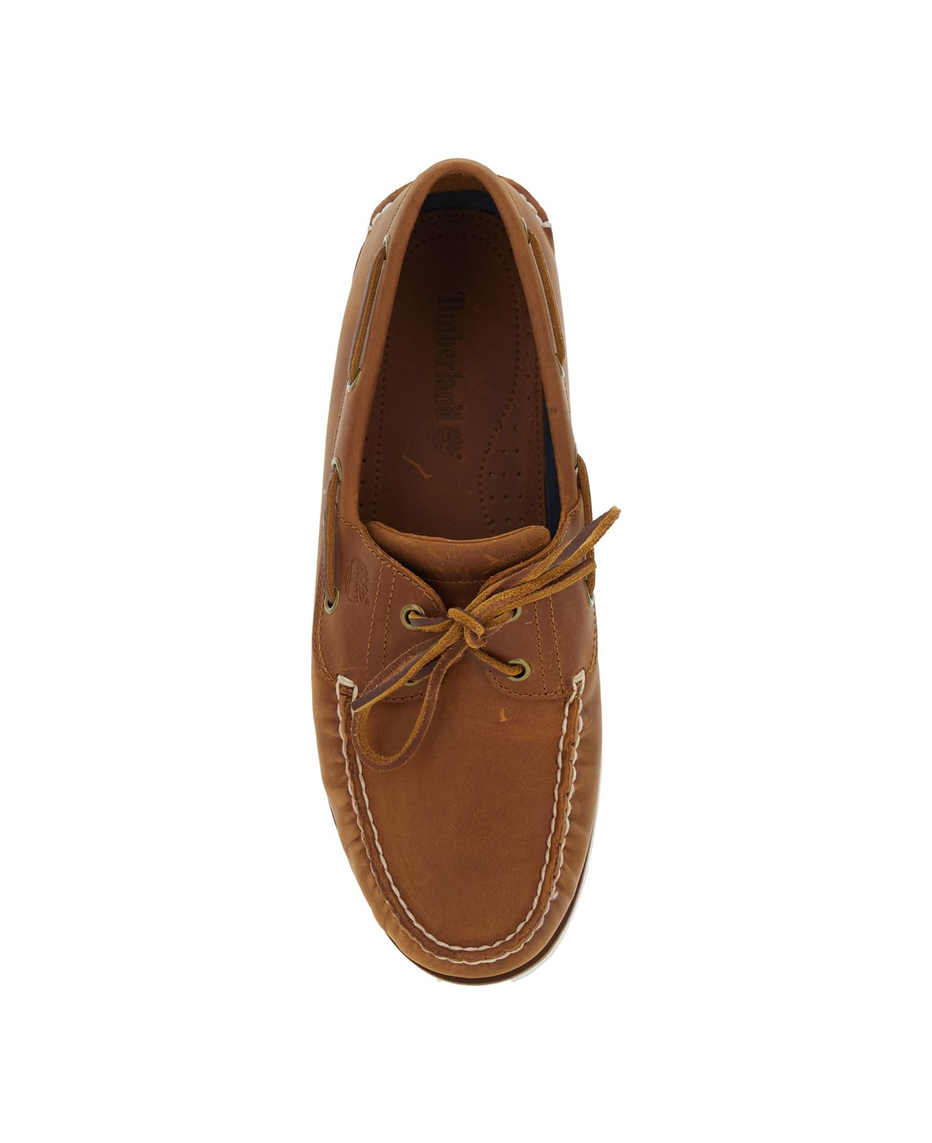 Brown Loafers With Bow Detail On The Front And Embossed Logo On The Side In Leather Man - 4