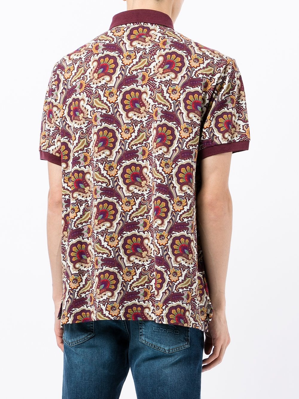 paisley-print polo shirt - 4