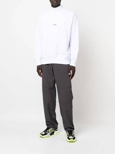 MSGM logo-print mock-neck sweatshirt outlook