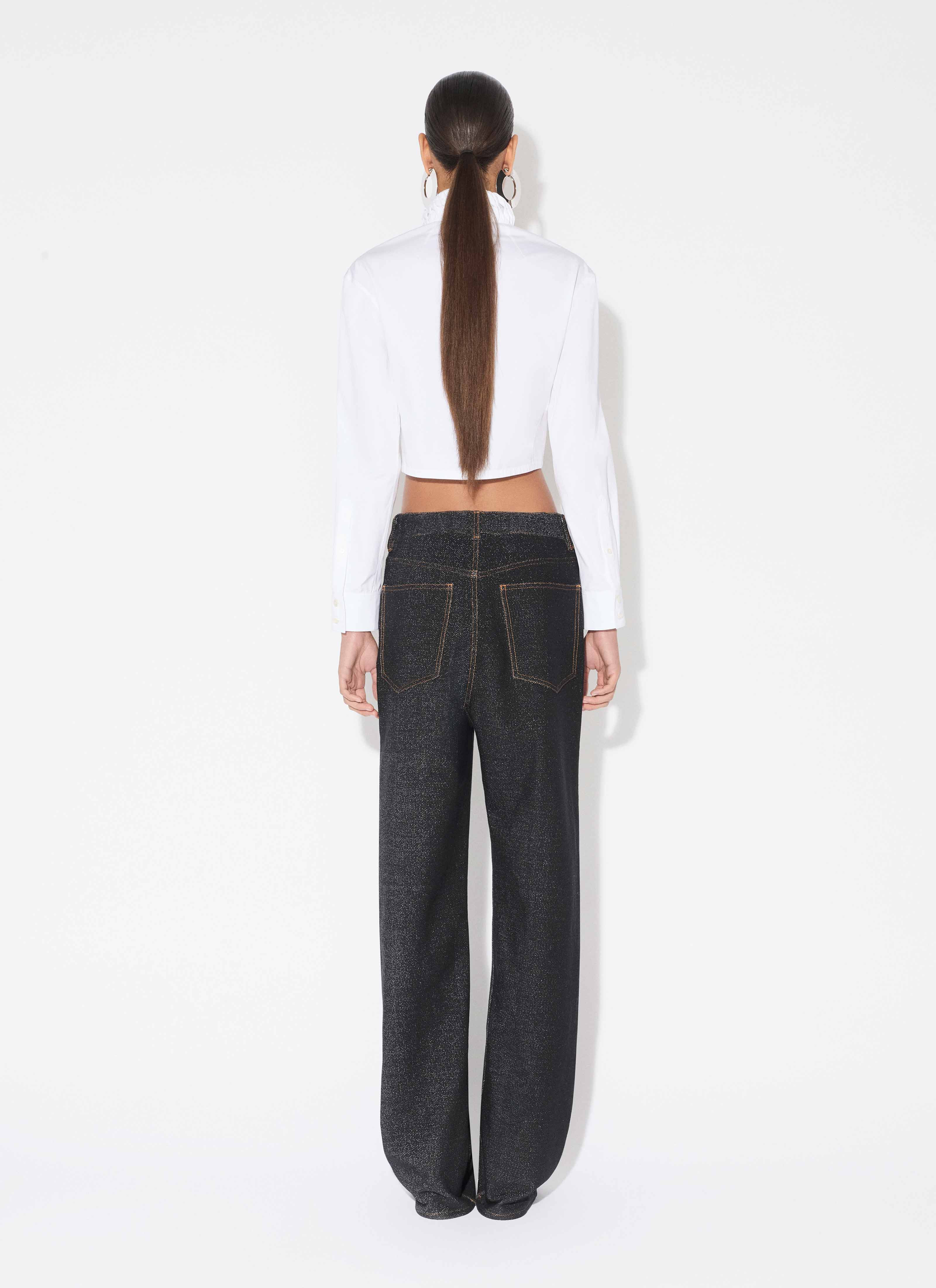 COTTON POPLIN CROPPED BLOUSE - 3