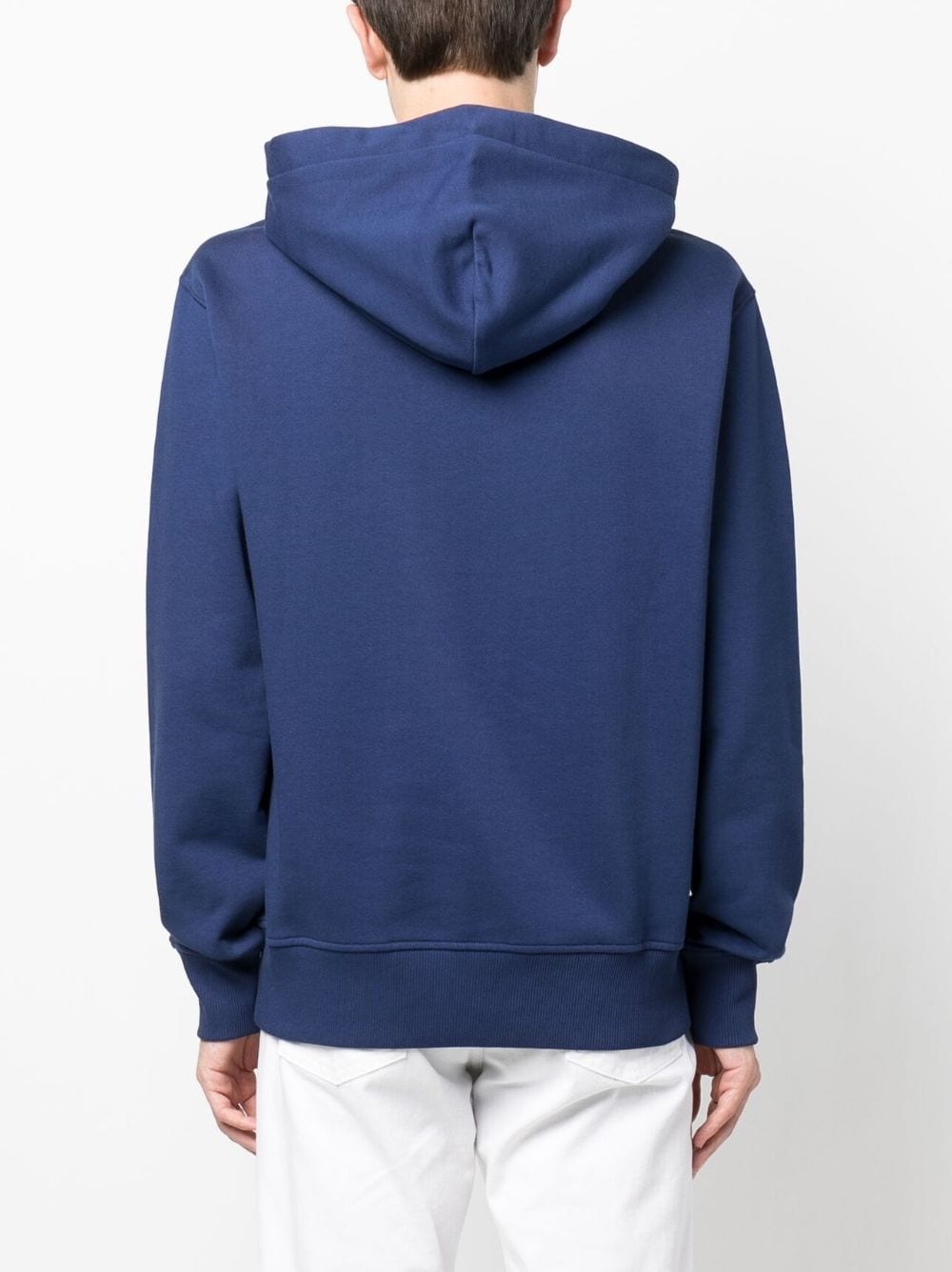 logo-print cotton hoodie - 4