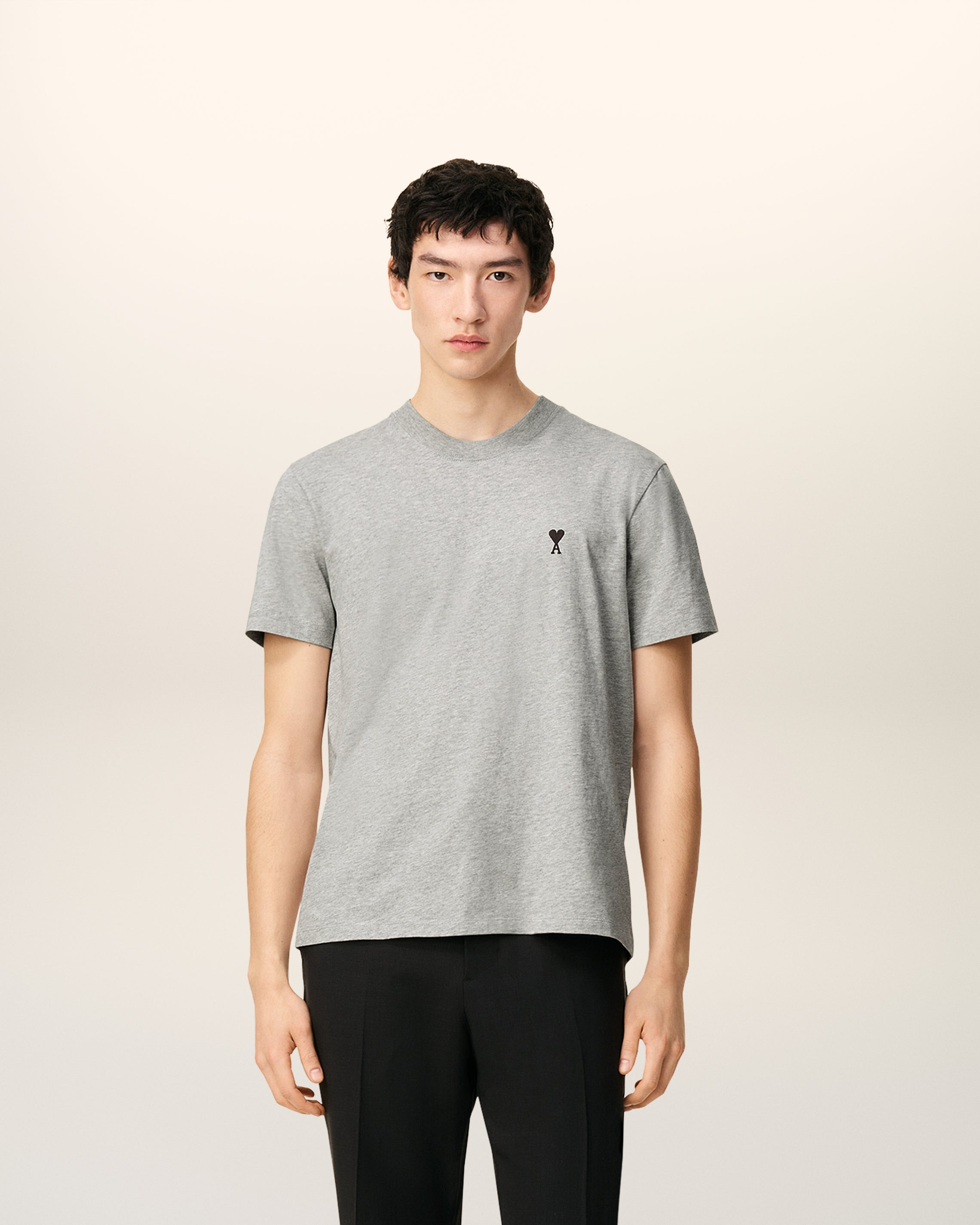 GREY COTTON AMI DE COEUR T-SHIRT - 2