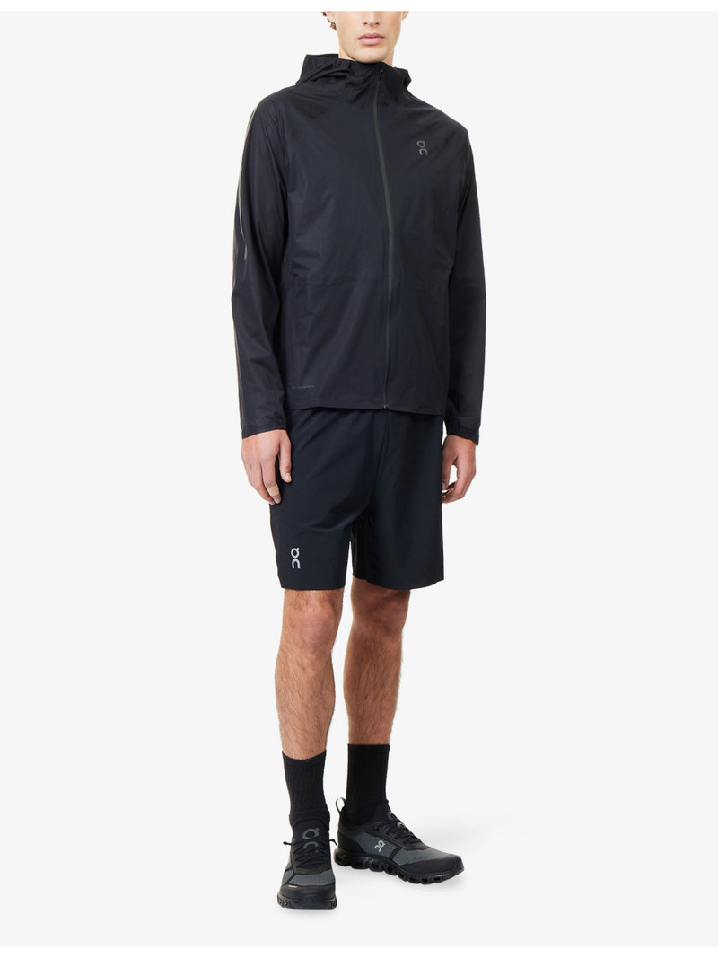 On Train Brand-Print Stretch-Woven Shorts outlook