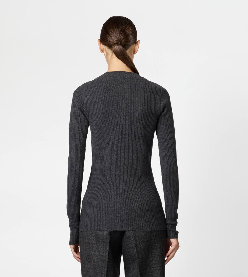 PULLOVER IN CASHMERE - GREY 3