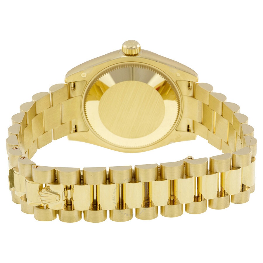 Rolex Lady-Datejust 31 Champagne Concentric Circle Dial 18K Yellow Gold President Automatic Ladies W - 3