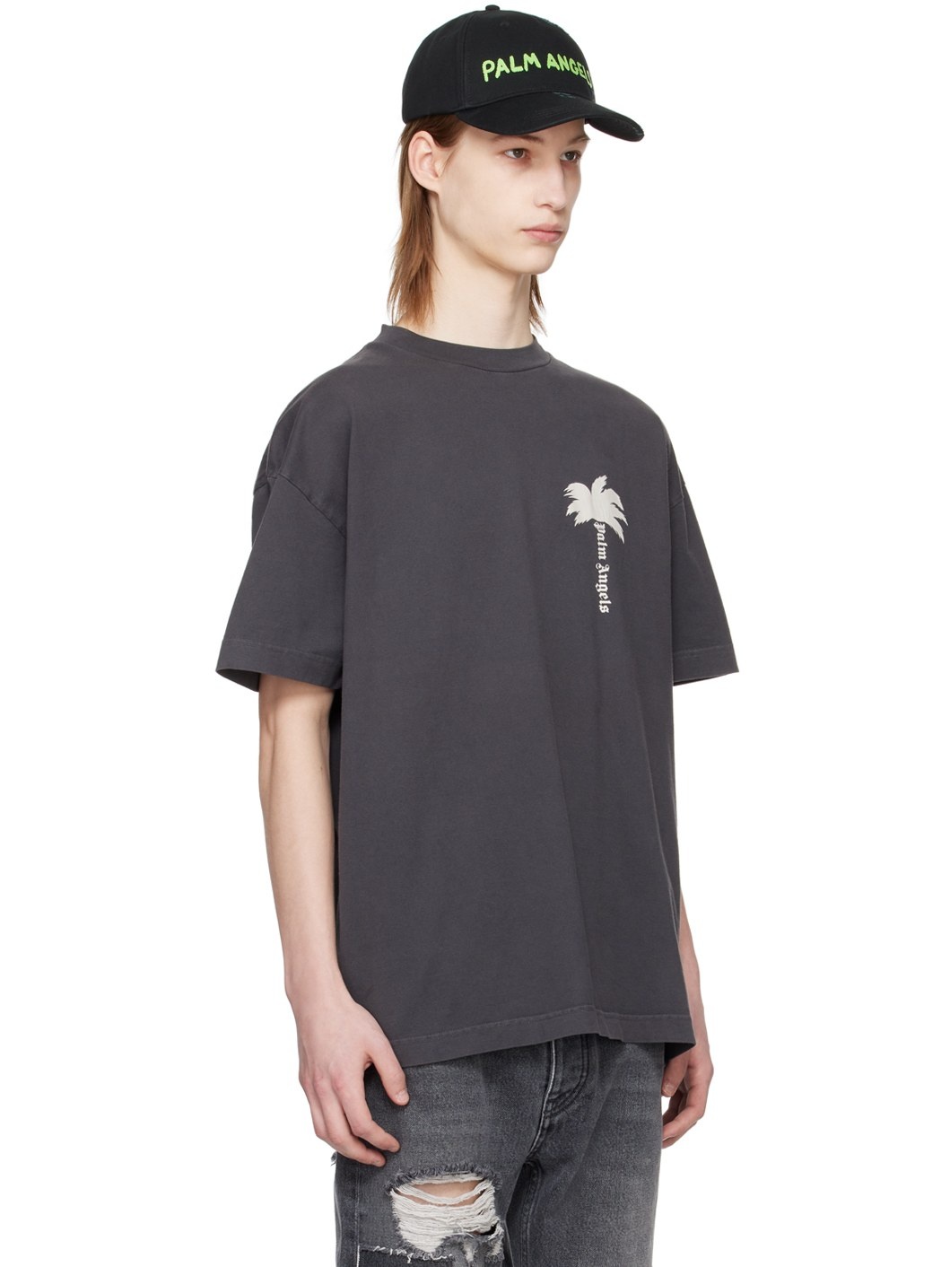 Gray 'The Palm' T-Shirt - 2