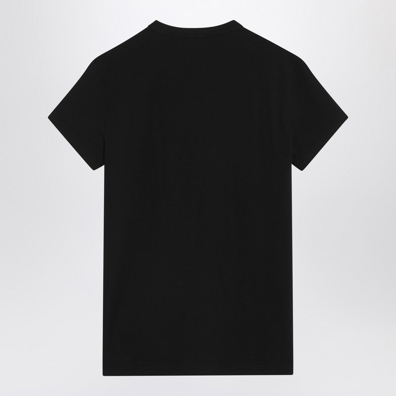 Dolce&Gabbana Black T-Shirt With Logo Embroidery Men - 2