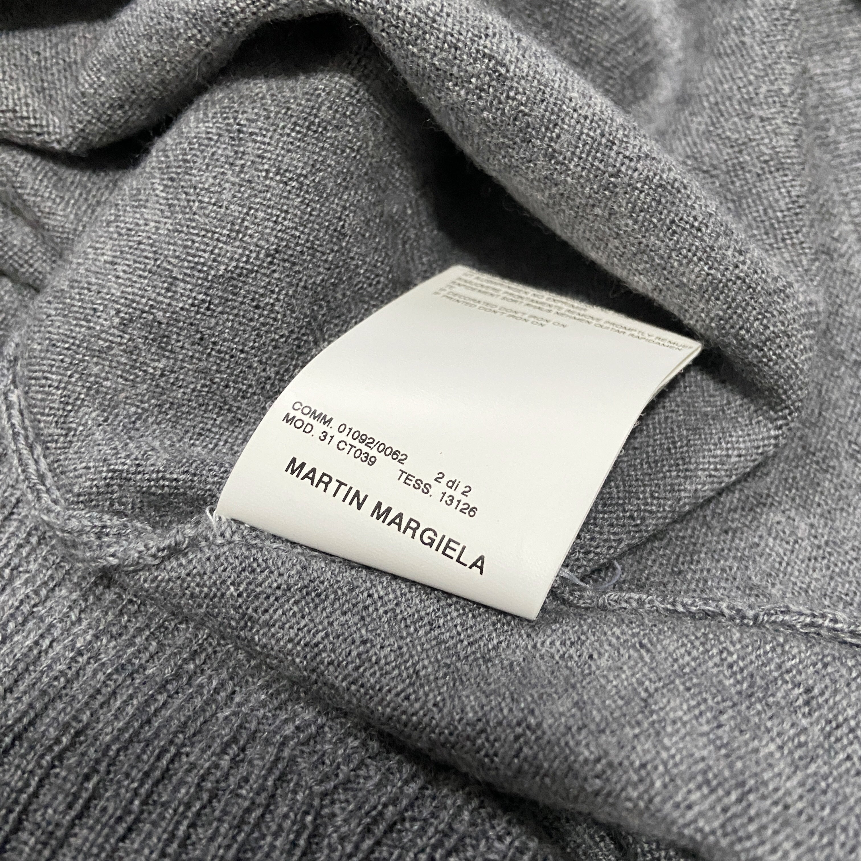 Maison Martin Margiela Fall 2006 Stretched Collar Wool Sweater Dress L - 9