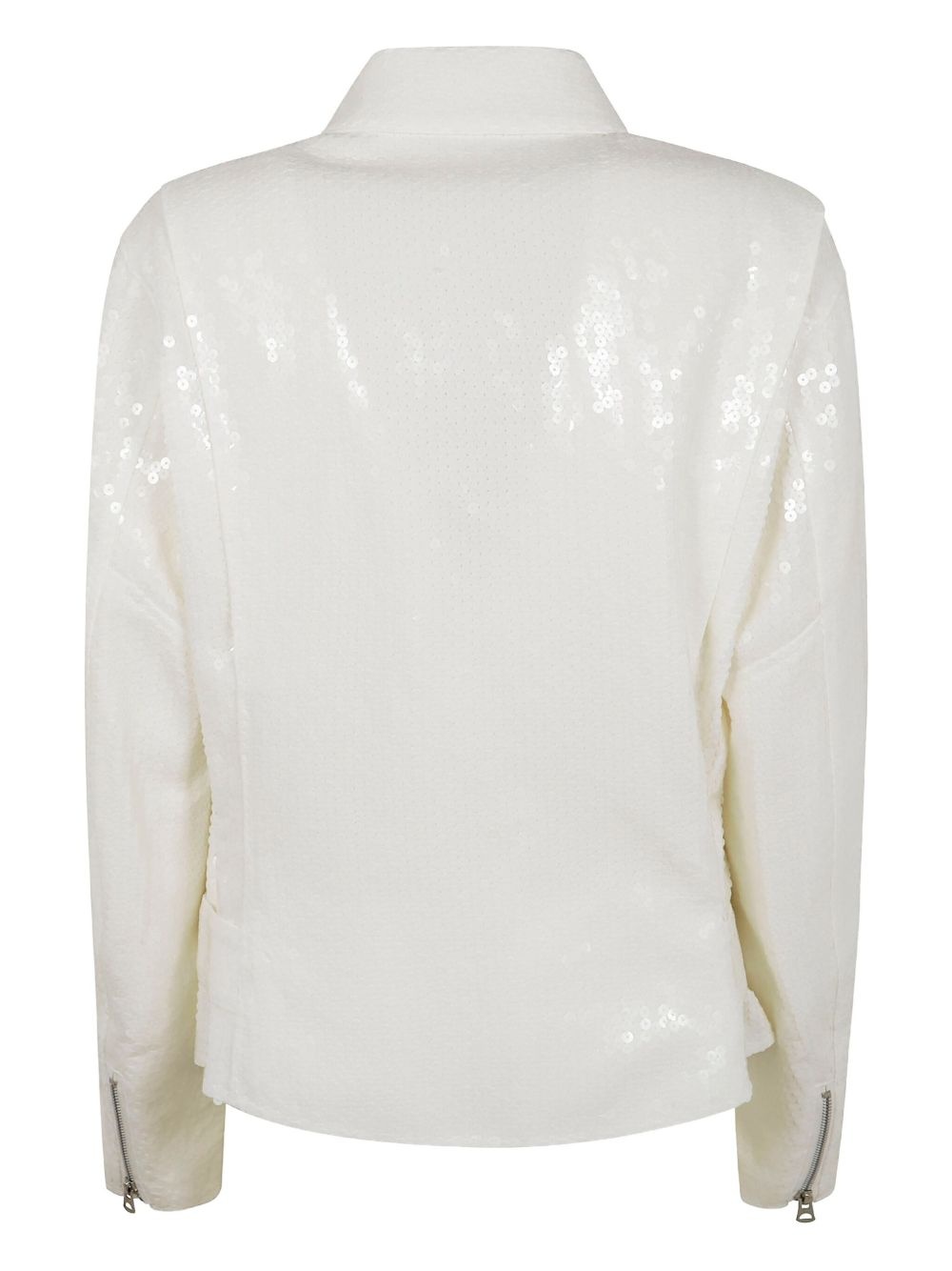 sequinned biker jacket - 2