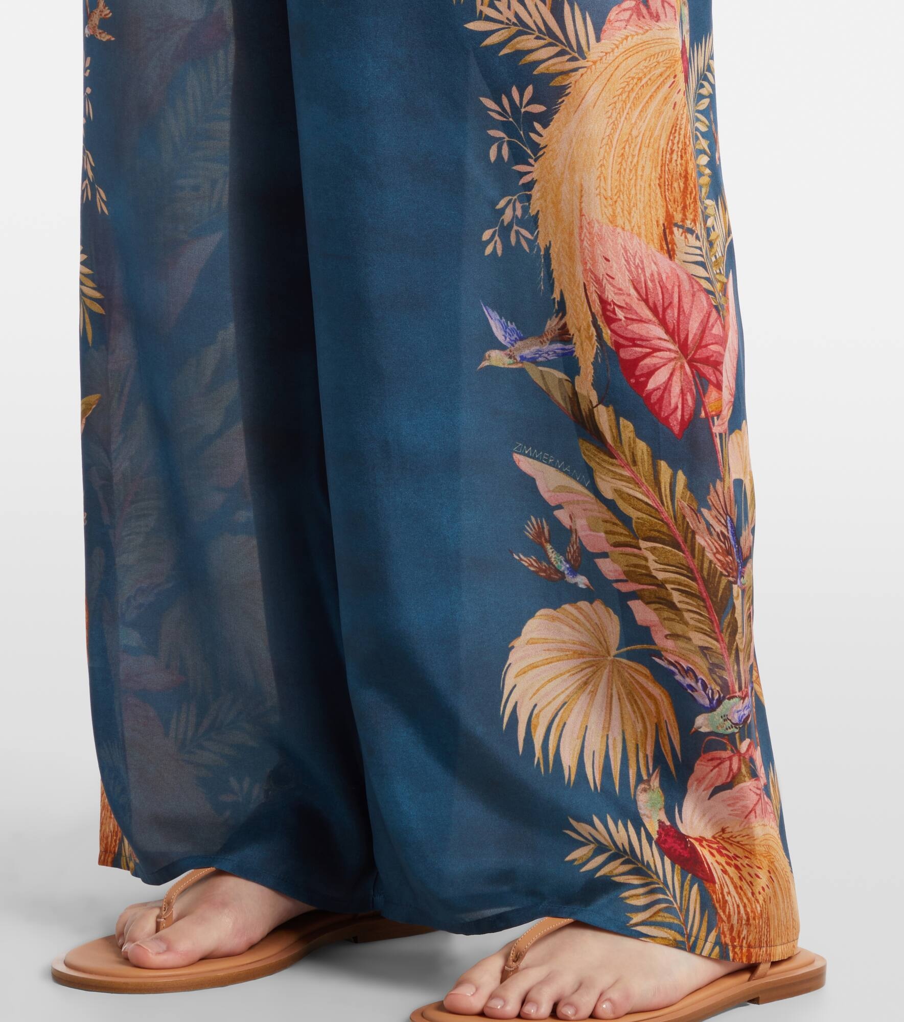 Ascension floral silk wide-leg pants - 5