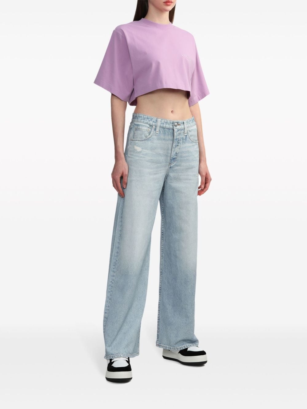 mid-rise wide-leg jeans - 2