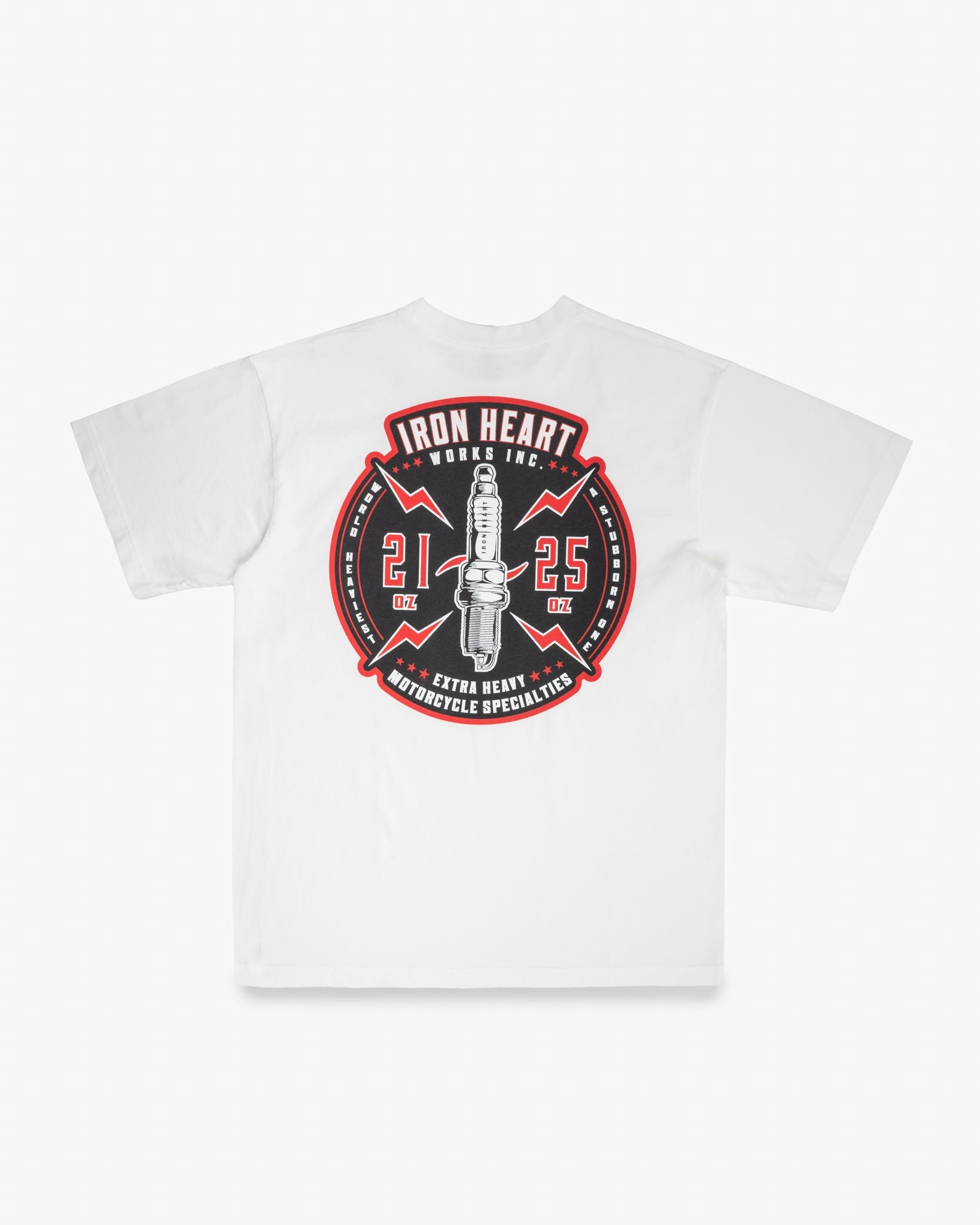 7.5OZ PRINTED LOOPWHEEL CREW NECK T-SHIRT - WHITE - 5