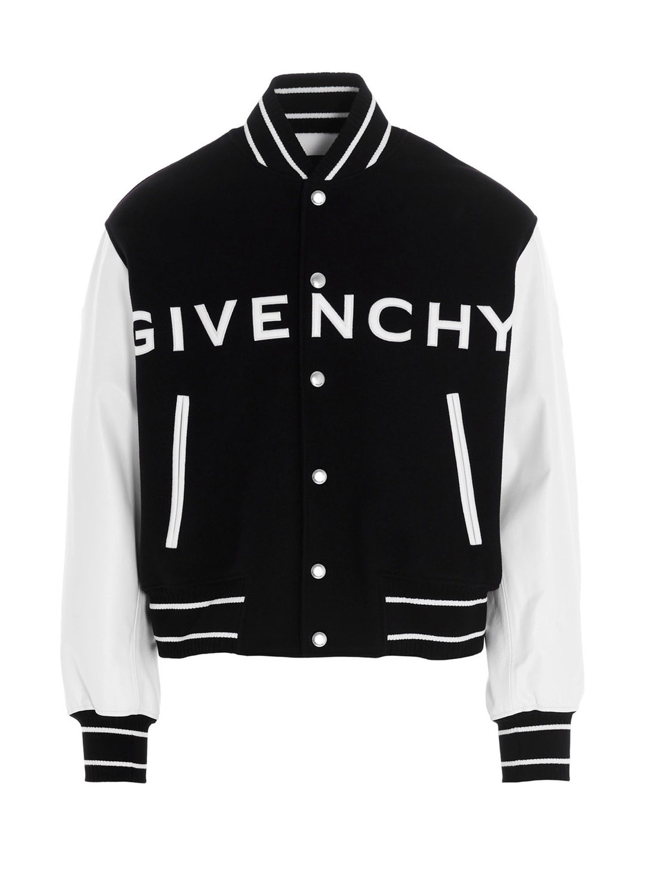 Logo Bomber Jacket. Coats, Trench Coats White/Black - 1