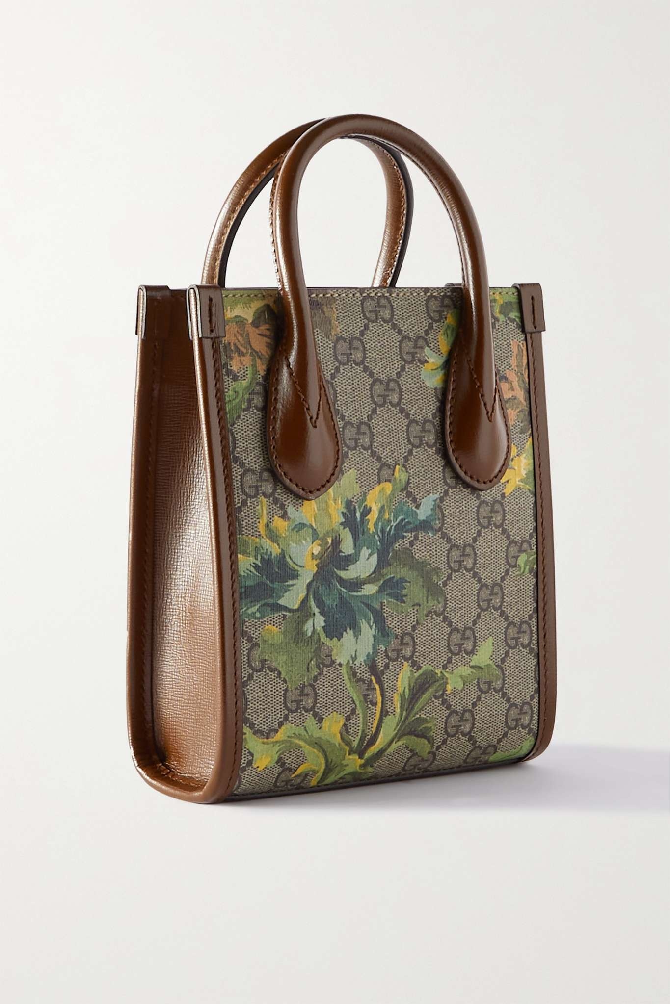 Mini leather-trimmed printed coated-canvas tote - 3