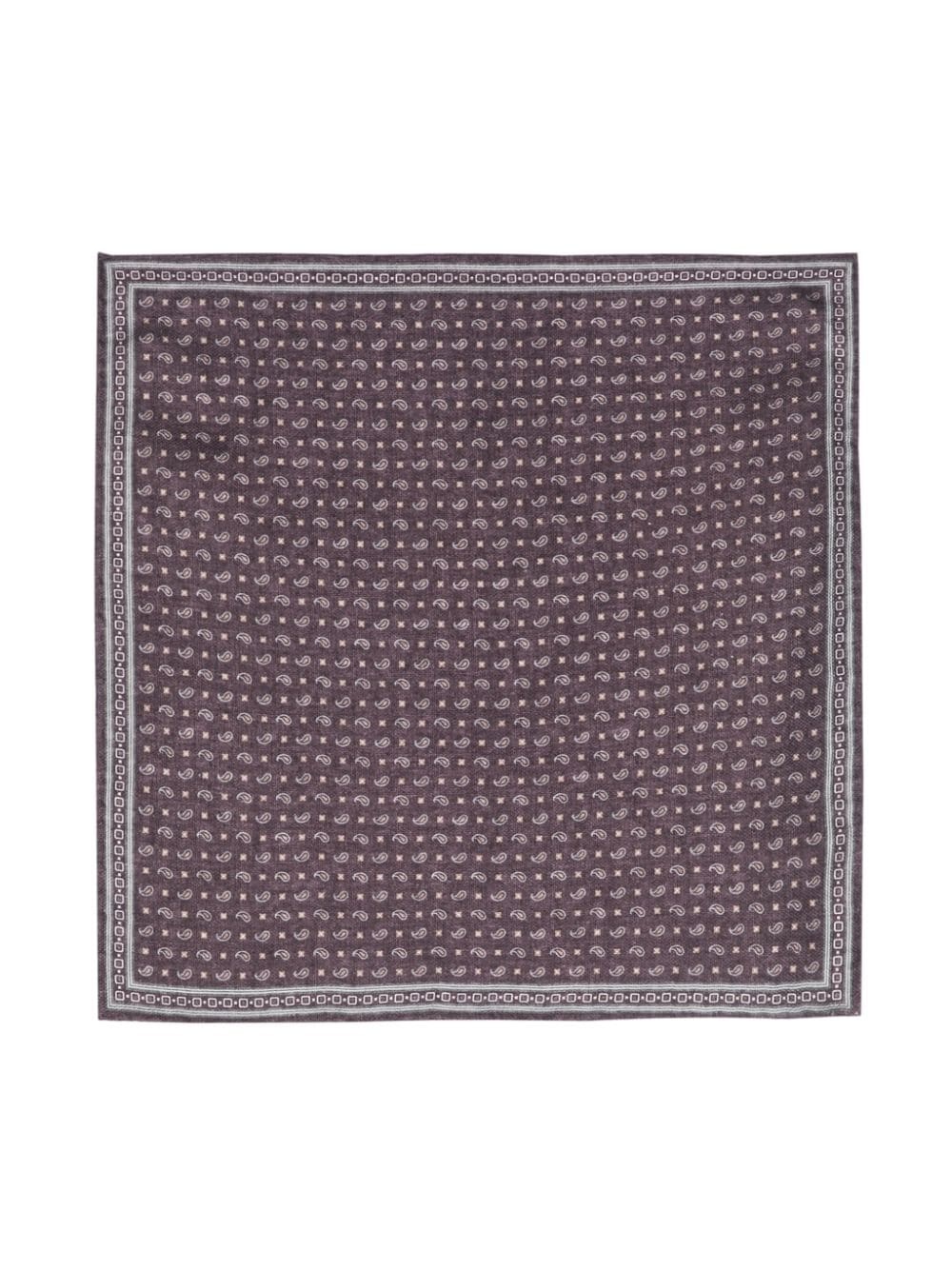 polka-dot reversible silk pocket square - 1