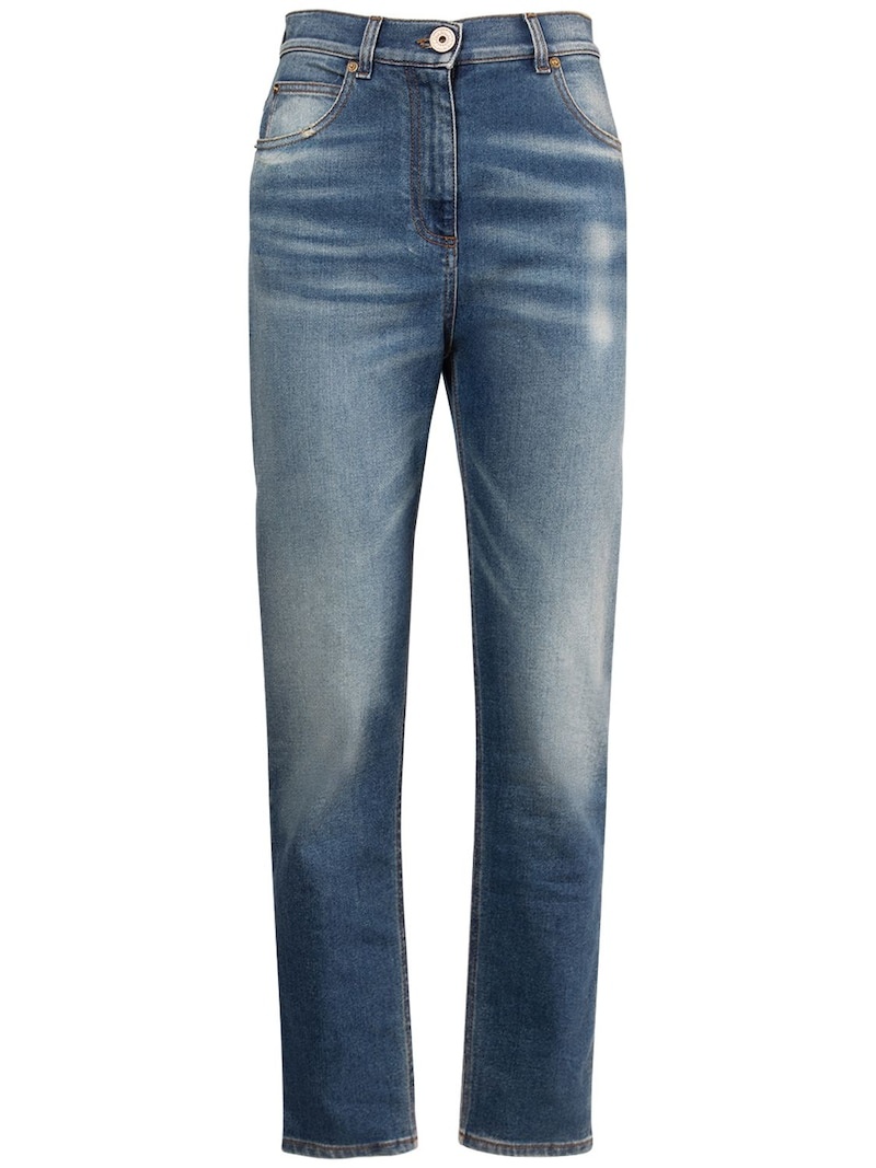 High rise denim skinny jeans - 1