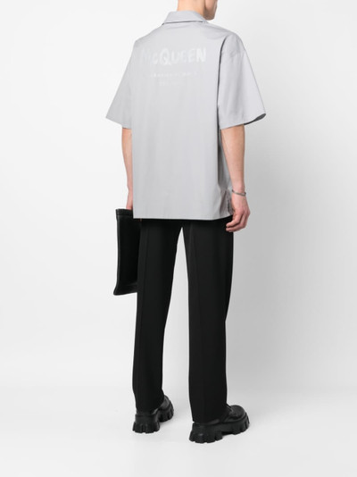 Alexander McQueen logo-print short-sleeved shirt outlook
