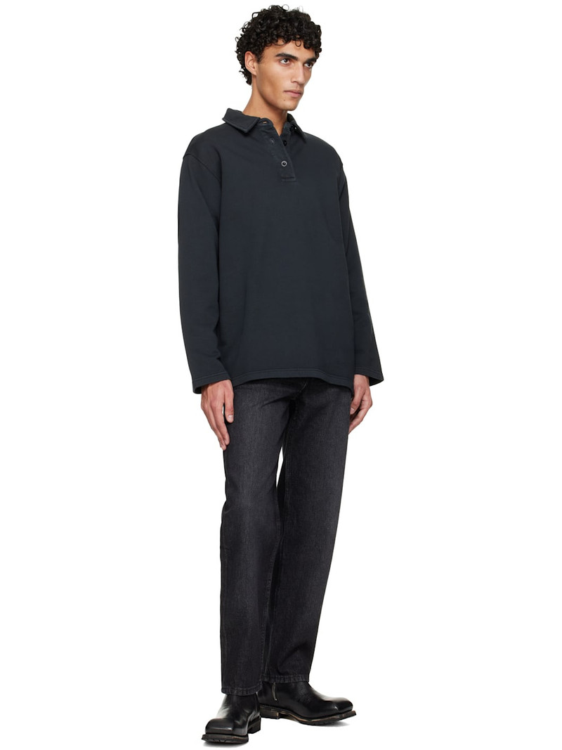 A.P.C. Black Long-Sleeve Polo outlook