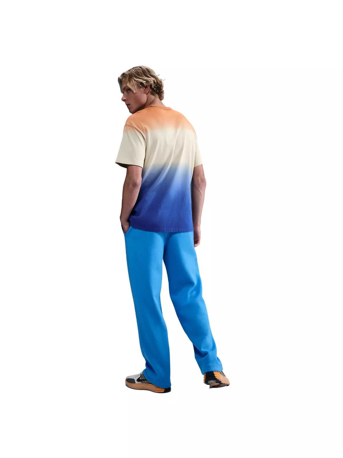 Men's Club BB Open-Hem Fleece Pants -Blue - 2