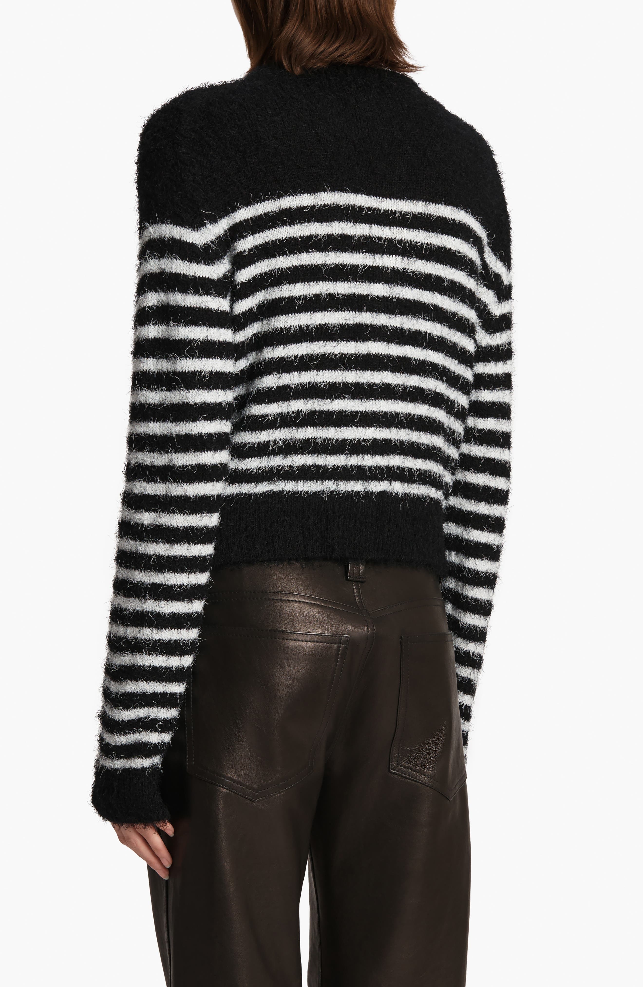 Khaite Jules Silk & Cashmere Eyelash Cardigan in Black /Glaze at Nordstrom - 2