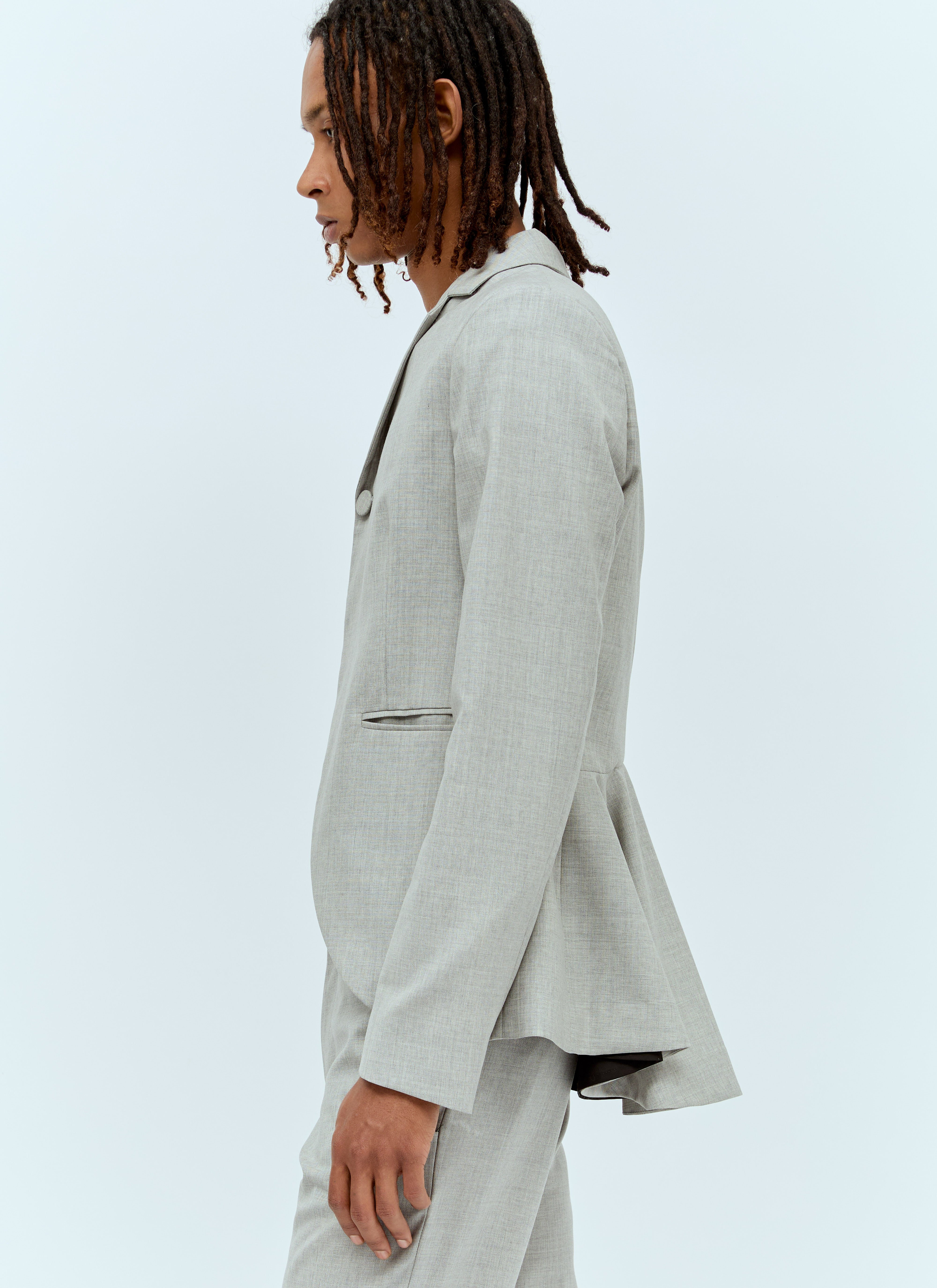 Peplum Cut-Away Blazer - 4
