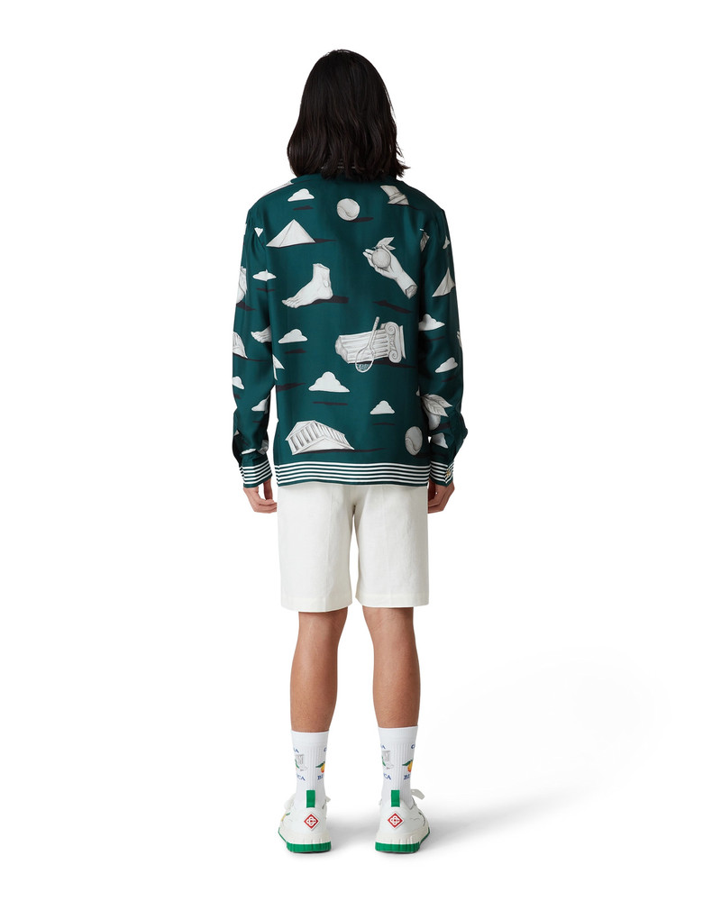 Mens The Court White & Green Sneaker 4