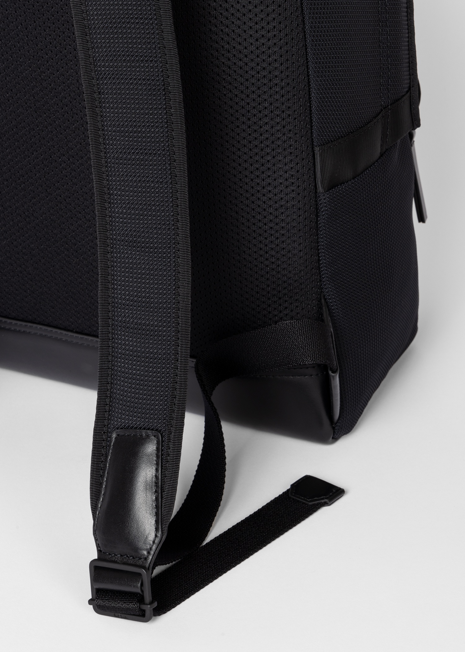 Black 'Signature Stripe' Backpack - 4
