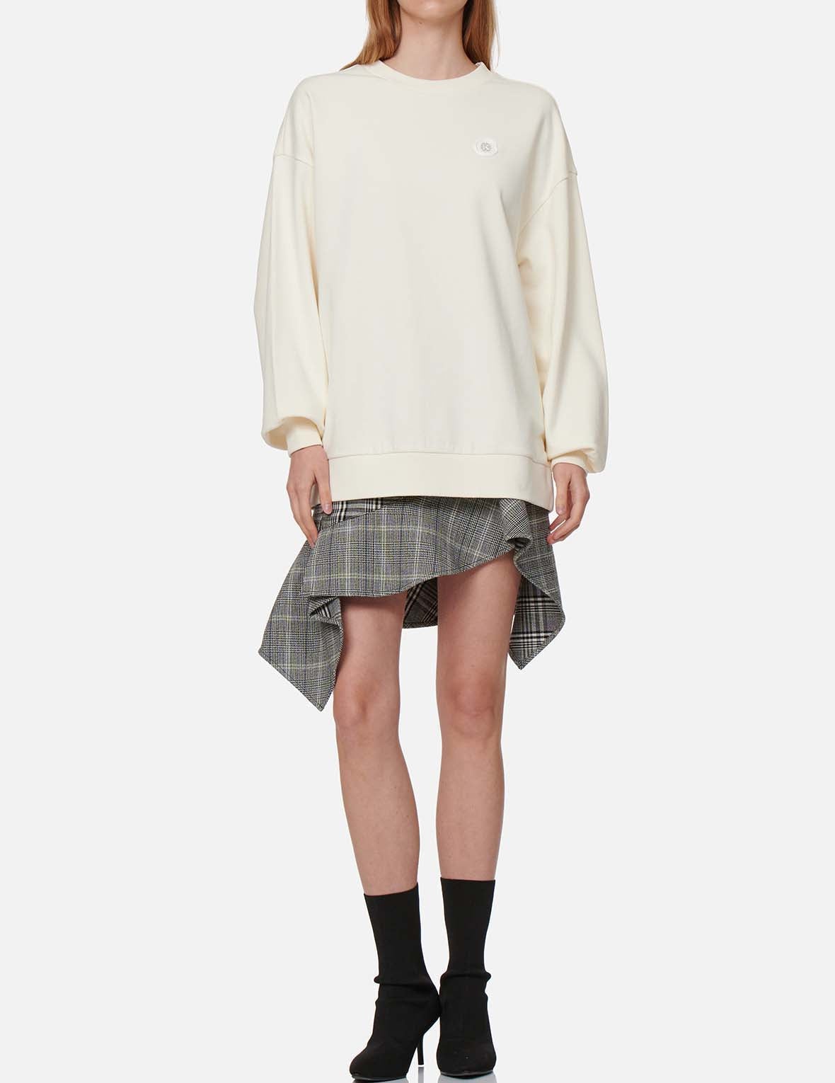 Kamon Glitter Print Oversize Sweatshirt - 6