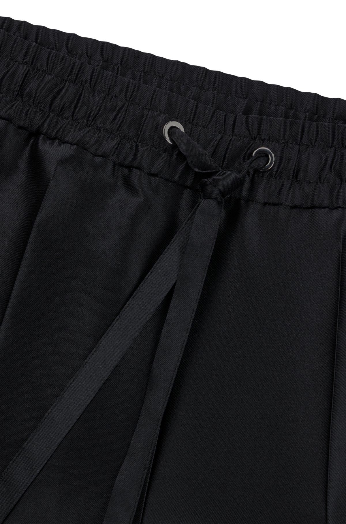 RELAXED-FIT TROUSERS IN SATIN WITH DRAWSTRING WAIST - 6