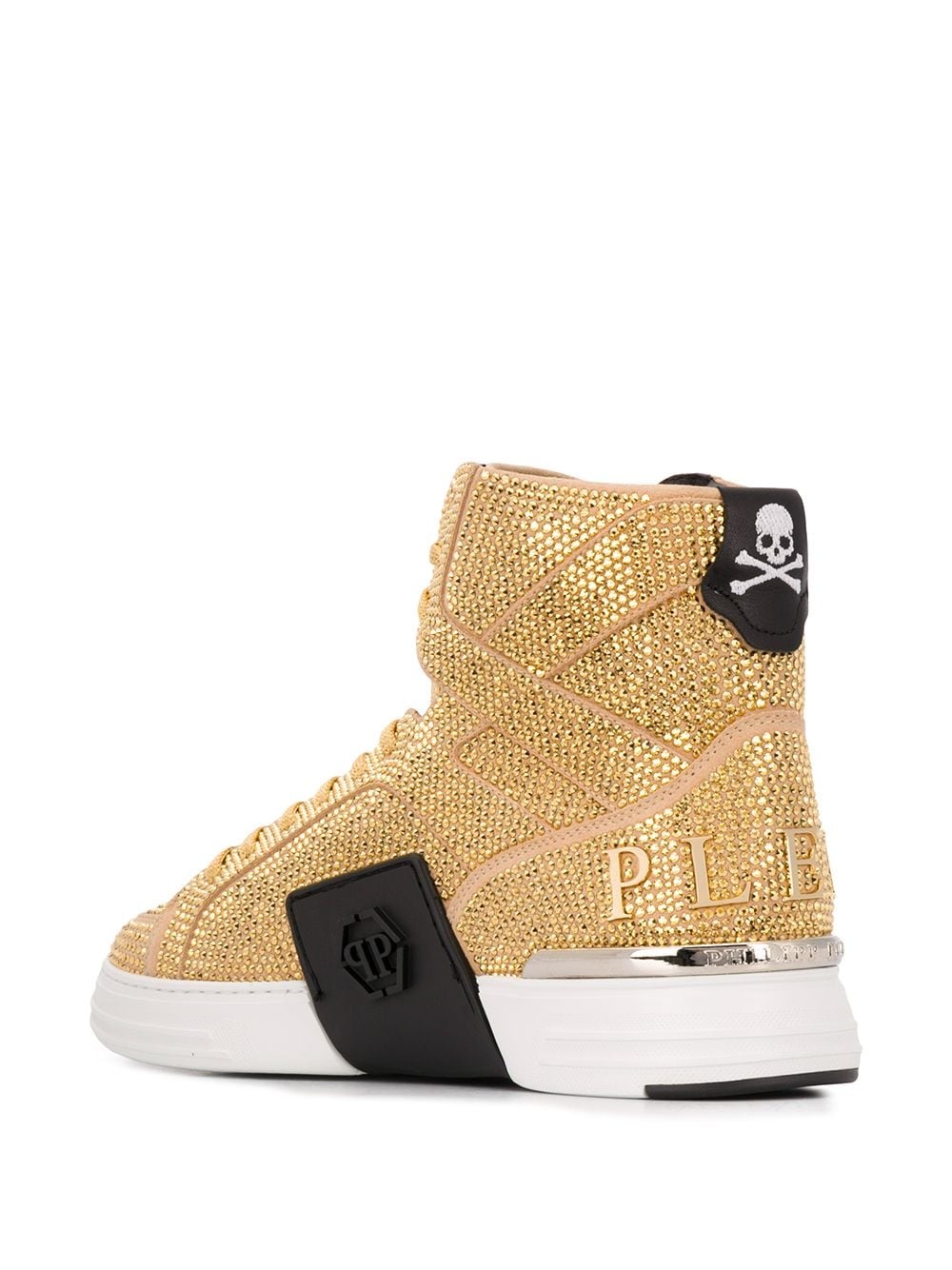 rhinestone-embellished high-top sneakers - 3